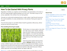 Tablet Screenshot of privacyplants.net